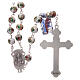 Cloisonné rosary white round beads 7 mm s2
