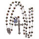 Cloisonné rosary white round beads 7 mm s4