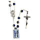 Cloisonné rosary blue round beads 5 mm s1