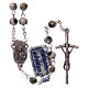 Round white cloisonnè rosary 5 mm s2