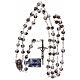 Cloisonné rosary white round beads of 5 mm s4