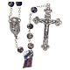 Cloisonné rosary blue beads with decorations 7 mm s1