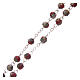 Cloisonné rosary red round beads of 5 mm s3
