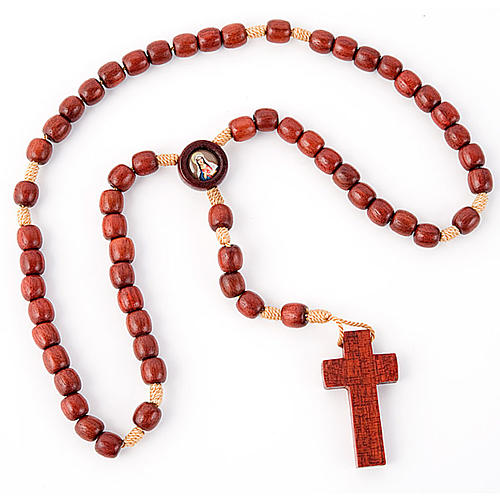 Multi-image wood rosary 3