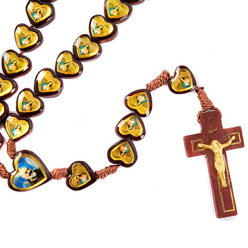 Heart-shaped beads multi-image rosary 1