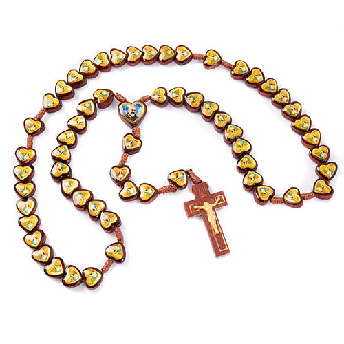 Heart-shaped beads multi-image rosary 2