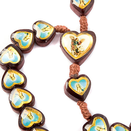 Heart-shaped beads multi-image rosary 3