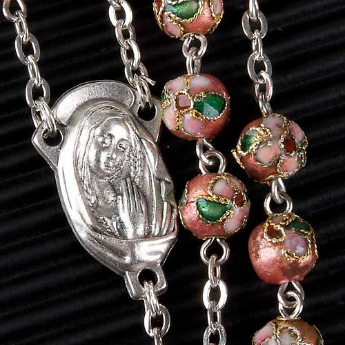 Rosenkranz Cloisonnè Rosa 2