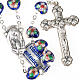 Blue cloisonné rosary with heart shaped beads s1