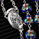 Blue cloisonné rosary with heart shaped beads s2
