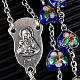 Blue cloisonné rosary with heart shaped beads s3