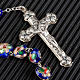 Blue cloisonné rosary with heart shaped beads s4