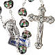 Black cloisonné rosary with heart shaped beads s1