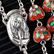 Red cloisonné rosary with heart-shaped beads s2