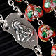 Red cloisonné rosary with heart-shaped beads s3