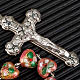 Pink cloisonné rosary with heart-shaped beads s4