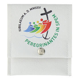 Rosary pouch with Jubilee official logo, LATIN, 3x3.5 in