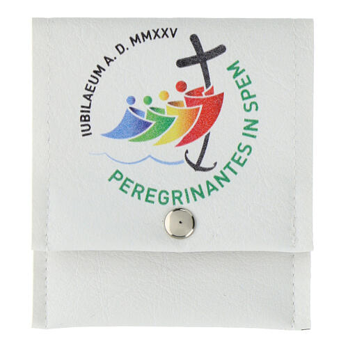 Rosary pouch with Jubilee official logo, LATIN, 3x3.5 in 1