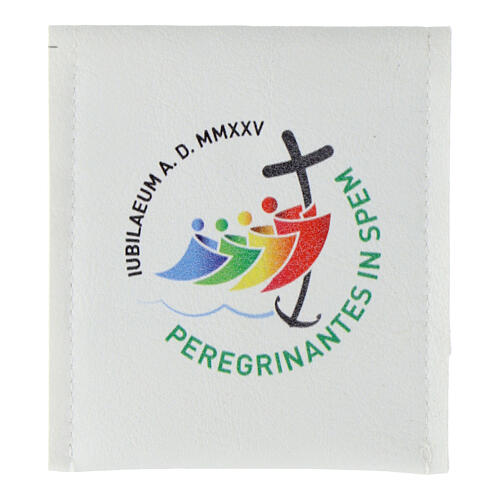 Rosary pouch with Jubilee official logo, LATIN, 3x3.5 in 2