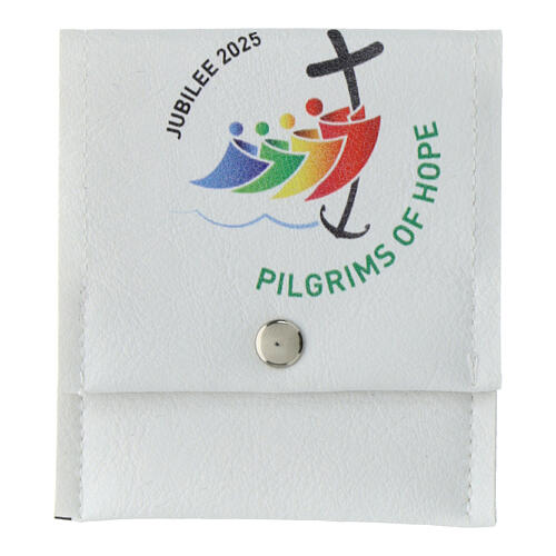 Bustina rosario Giubileo Pellegrini Speranza 8x9 cm INGLESE 1