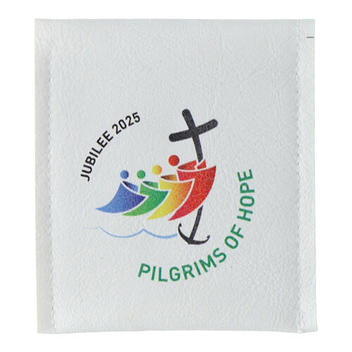 Bustina rosario Giubileo Pellegrini Speranza 8x9 cm INGLESE 2