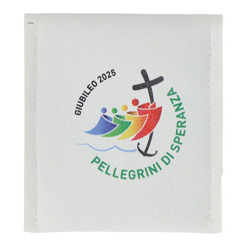 Etui na różaniec, logo oficjalne Jubileusz 2025, 8x9 cm 2