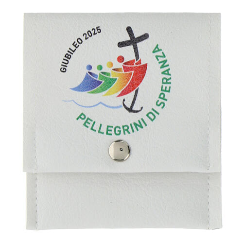 Porta-terço logótipo oficial Jubileu 2025 8x9 cm ITALIANO 1