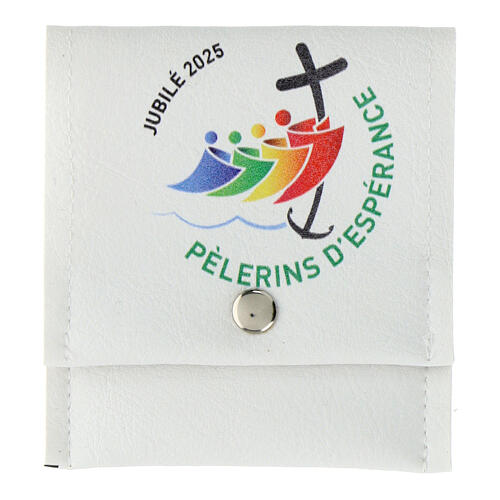 Porta terço logótipo Jubileu 2025 ESPANHOL 8x9 cm 1