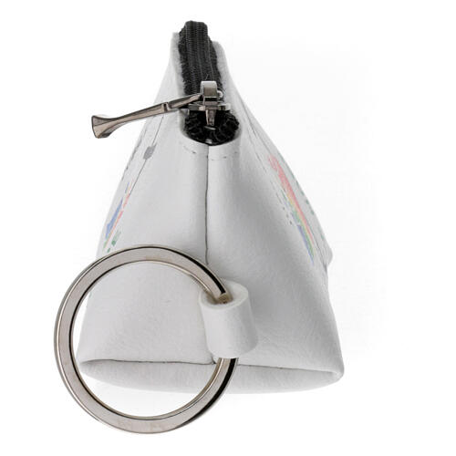 Porte-monnaie blanc logo officiel Jubilé 2025 ANGLAIS 6x10x5 cm 3