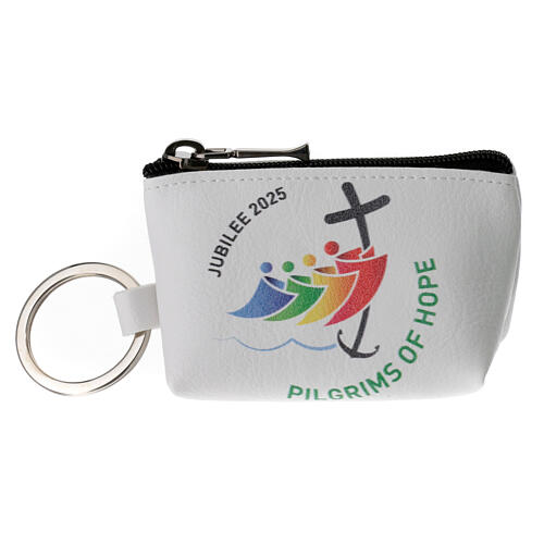 White small bag with official Jubilee 2025 ENGLISH logo 6x10x5 cm 4