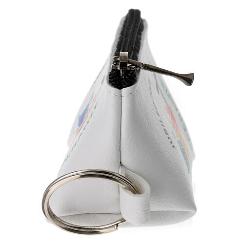 Bolsinha branca com logótipo Jubileu 2025 ESPANHOL 6x10x5 cm 3