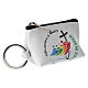 White rosary bag with Jubilee official logo, LATIN, 2.5x3.5x2 in s2