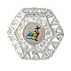 Jubilee 2025 rosary holder in 800 silver hexagon filigree s1