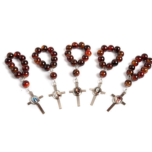 Murano glass ten beads rosary with cross 1