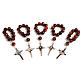 Murano glass ten beads rosary with cross s1