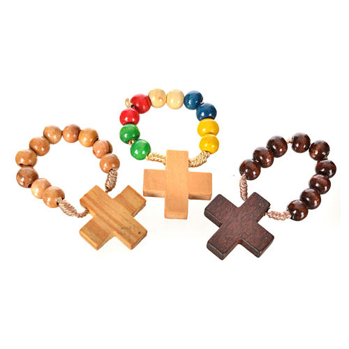 Wood ten beads rosary 1