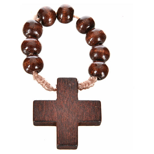 Wood ten beads rosary 4