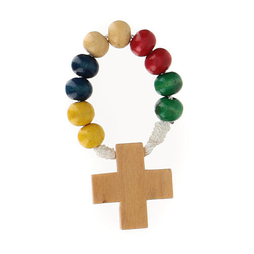 Wood ten beads rosary 5