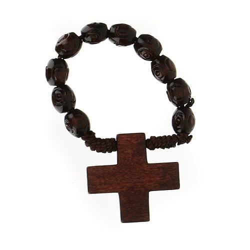 Wood ten beads rosary 8