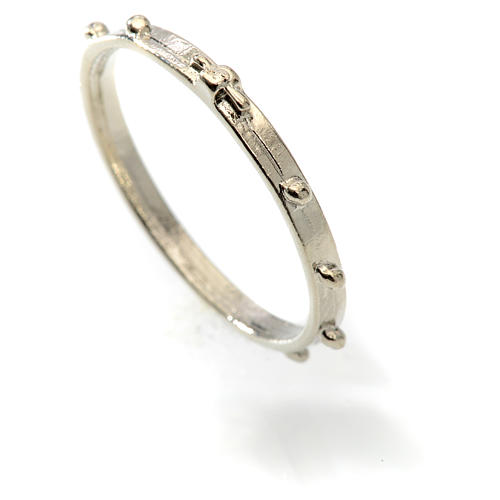 Silver-plated rosary ring 2