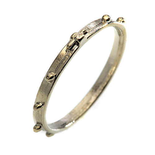 Silver-plated rosary ring 1