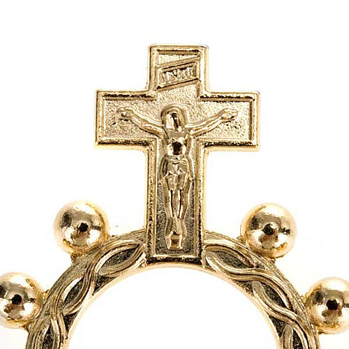"Scout" single decade rosary, silver and/or gold-plated 3