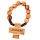 Holy Land olive wood decade rosary s1