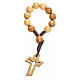 Single decade rosary beads in Holy Land olive wood, Resurrected s3