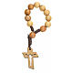 Single decade rosary beads in Holy Land olive wood, Resurrected s4