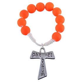 Rosari decina: Rosario decina fimo arancio tau