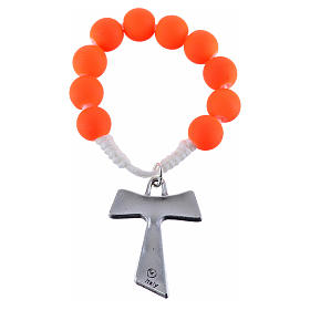 Rosari decina: Rosario decina fimo arancio tau