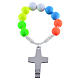 Single decade rosary beads in multicoloured fimo, Pope Francis s2