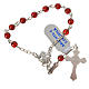 Single-decade rosary in 925 silver and carnelian s2