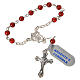 Single-decade rosary in 925 silver and carnelian s1